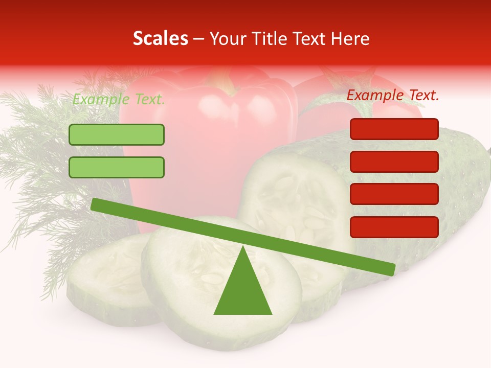 Cucumber Vegetarian Herb PowerPoint Template