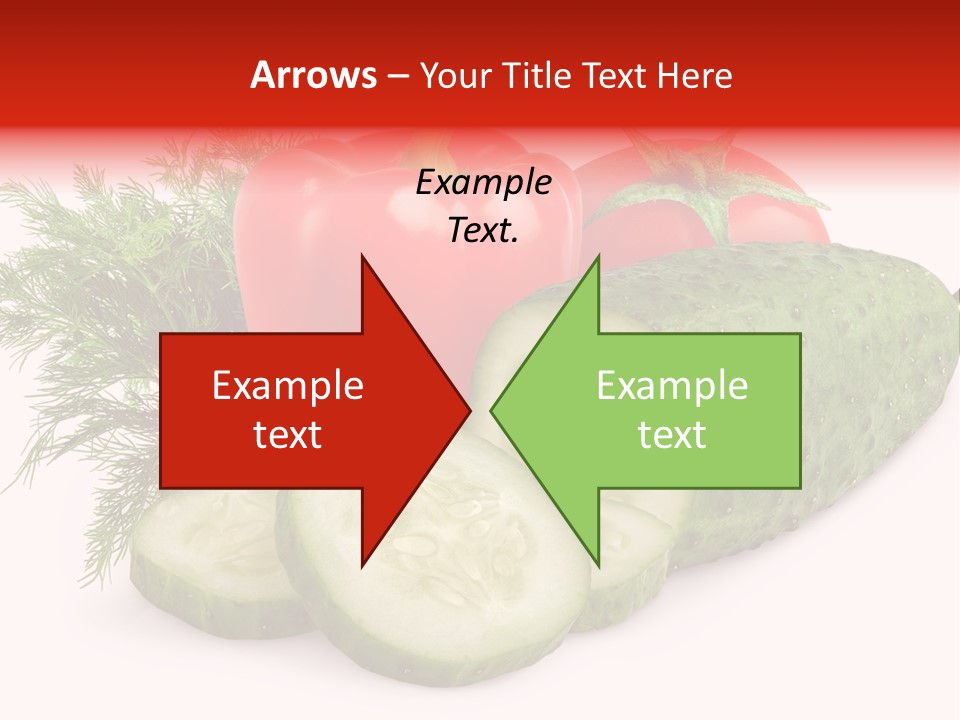 Cucumber Vegetarian Herb PowerPoint Template