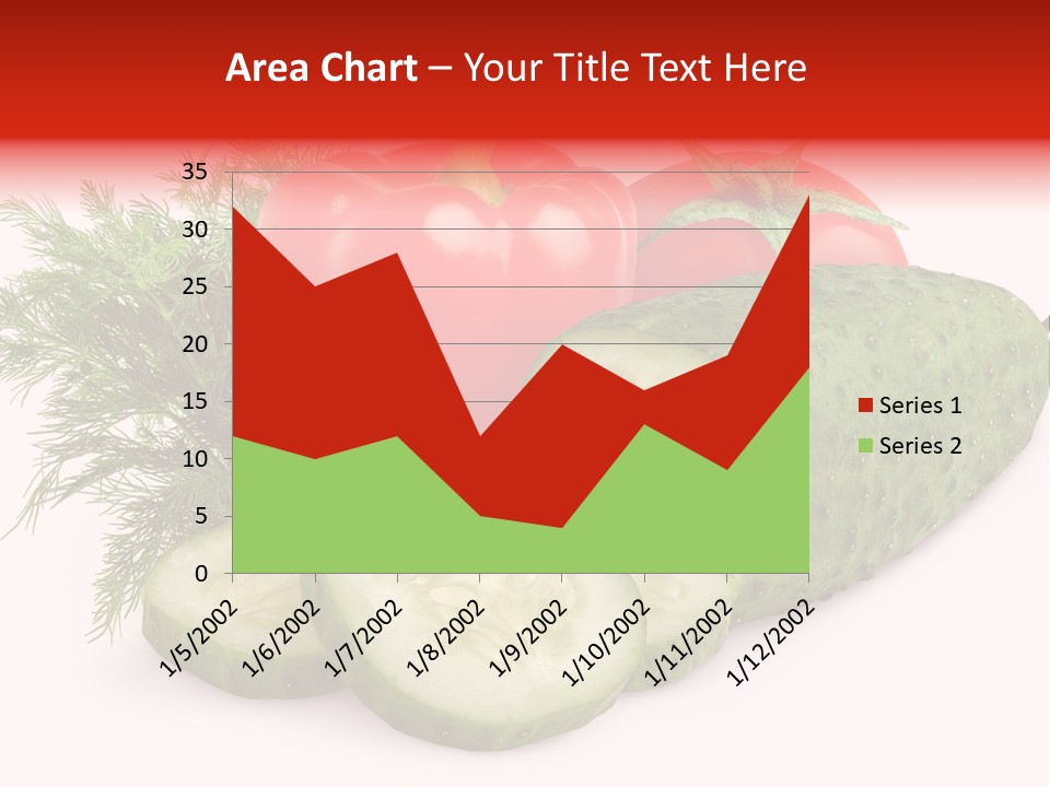Cucumber Vegetarian Herb PowerPoint Template