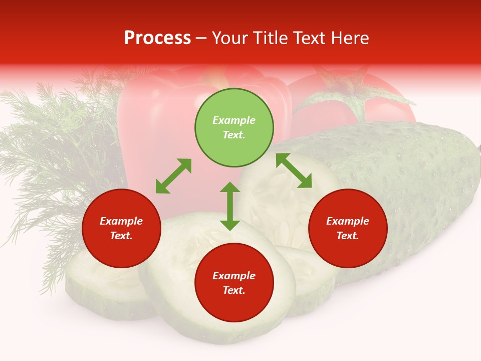 Cucumber Vegetarian Herb PowerPoint Template