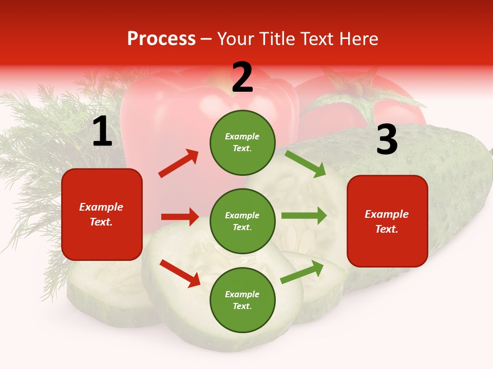 Cucumber Vegetarian Herb PowerPoint Template