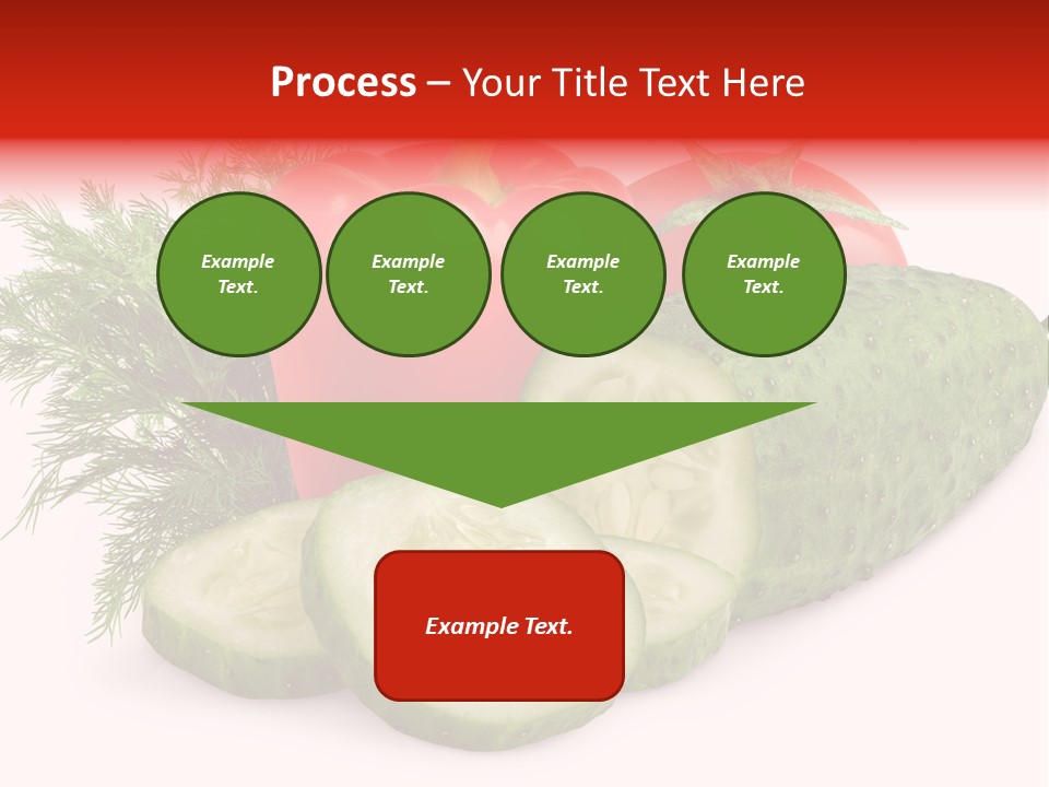 Cucumber Vegetarian Herb PowerPoint Template