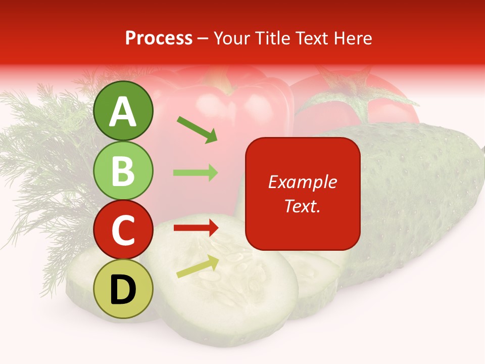 Cucumber Vegetarian Herb PowerPoint Template