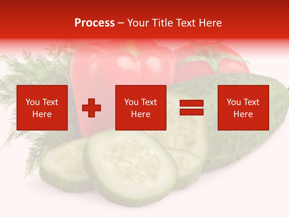 Cucumber Vegetarian Herb PowerPoint Template