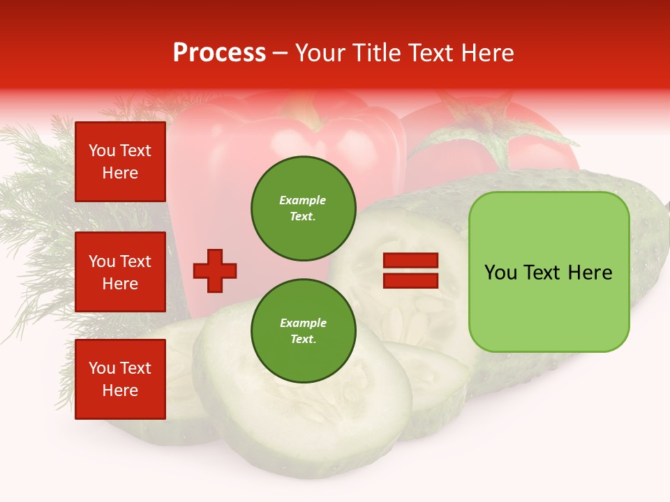 Cucumber Vegetarian Herb PowerPoint Template