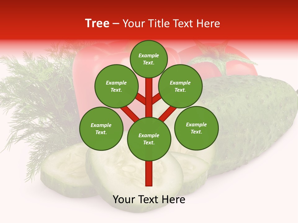 Cucumber Vegetarian Herb PowerPoint Template