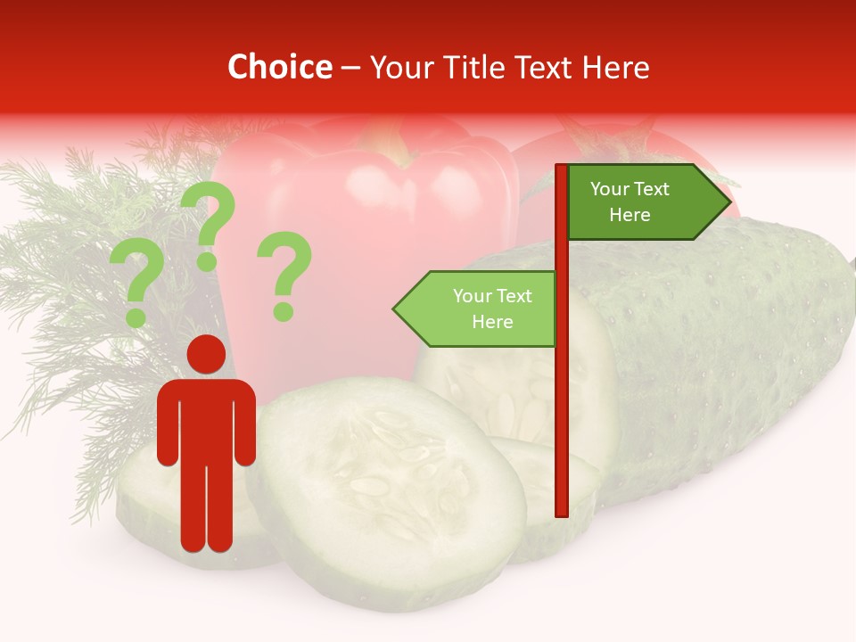 Cucumber Vegetarian Herb PowerPoint Template
