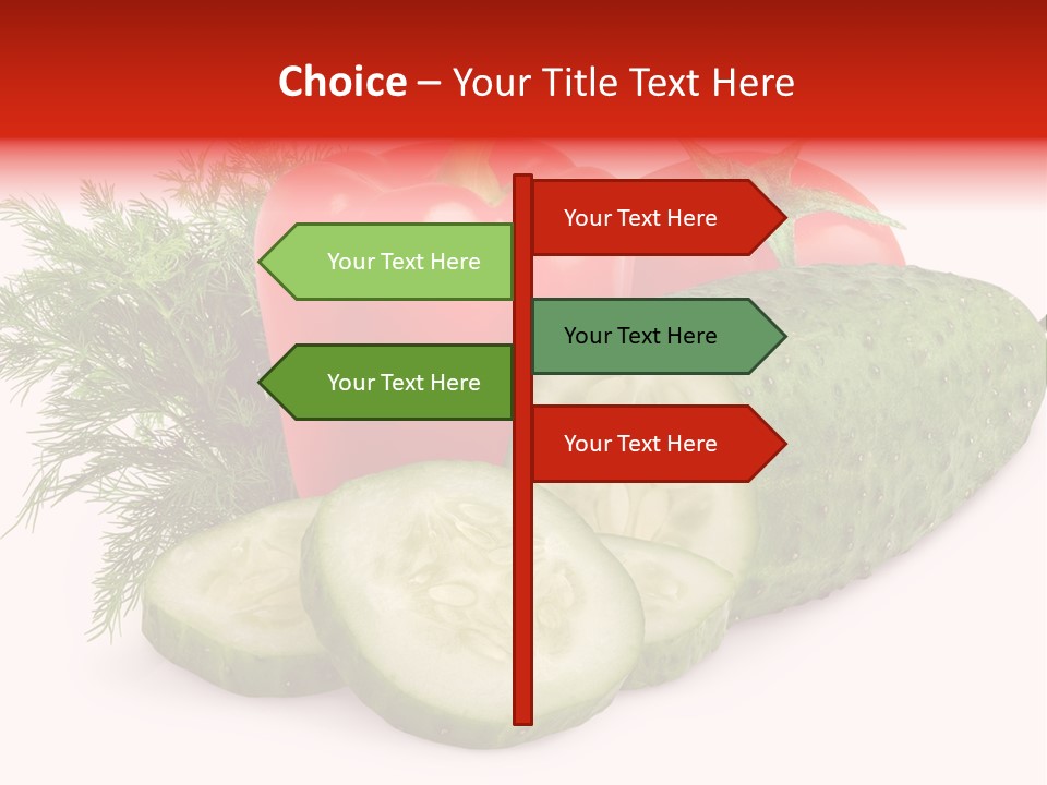 Cucumber Vegetarian Herb PowerPoint Template
