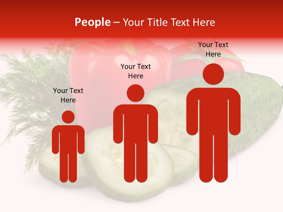 Cucumber Vegetarian Herb PowerPoint Template