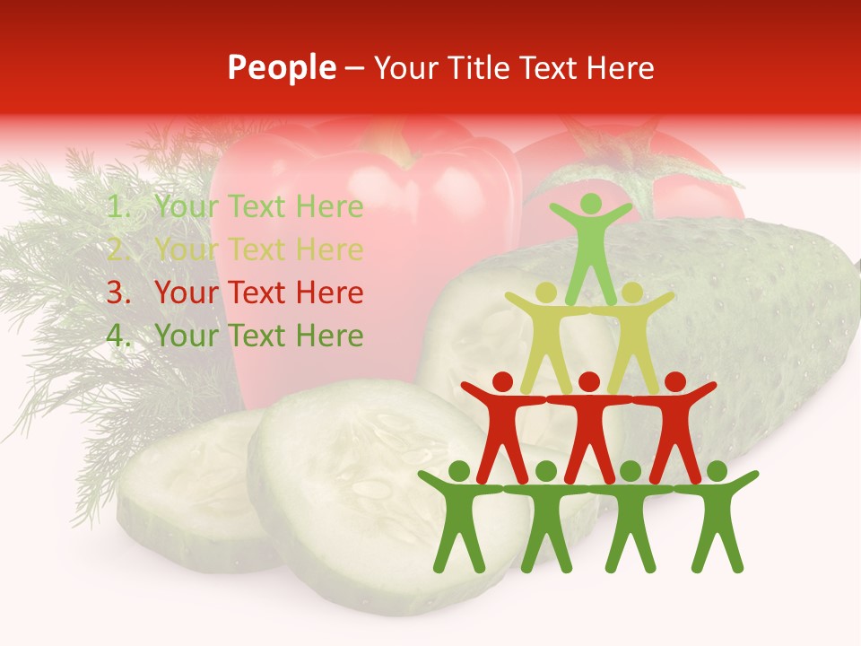 Cucumber Vegetarian Herb PowerPoint Template
