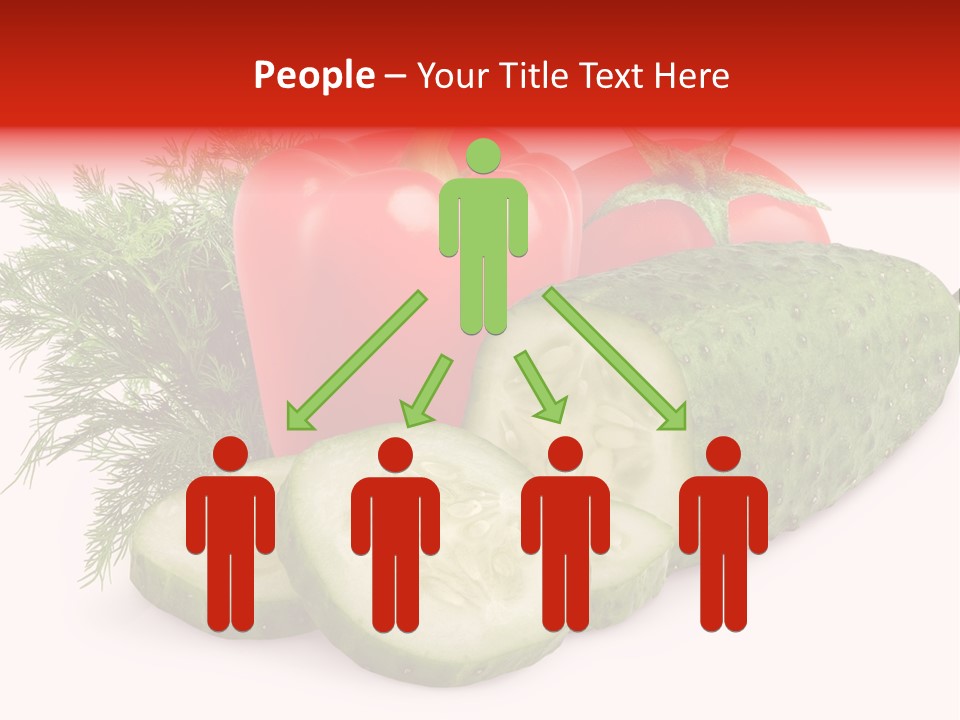 Cucumber Vegetarian Herb PowerPoint Template