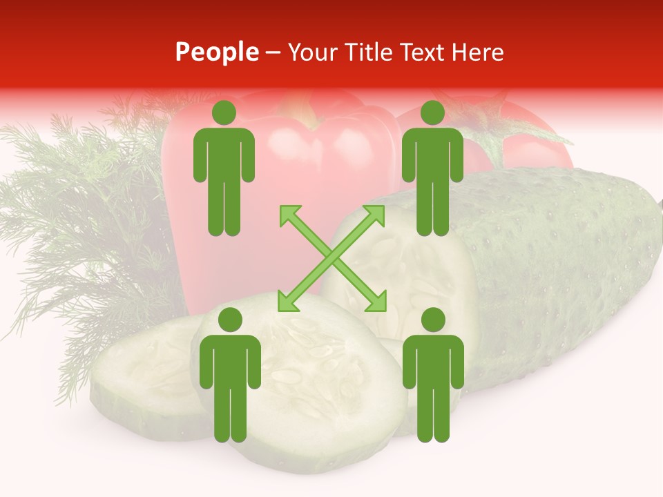 Cucumber Vegetarian Herb PowerPoint Template