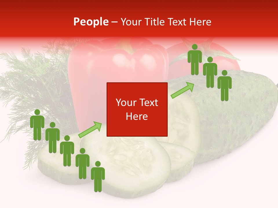 Cucumber Vegetarian Herb PowerPoint Template