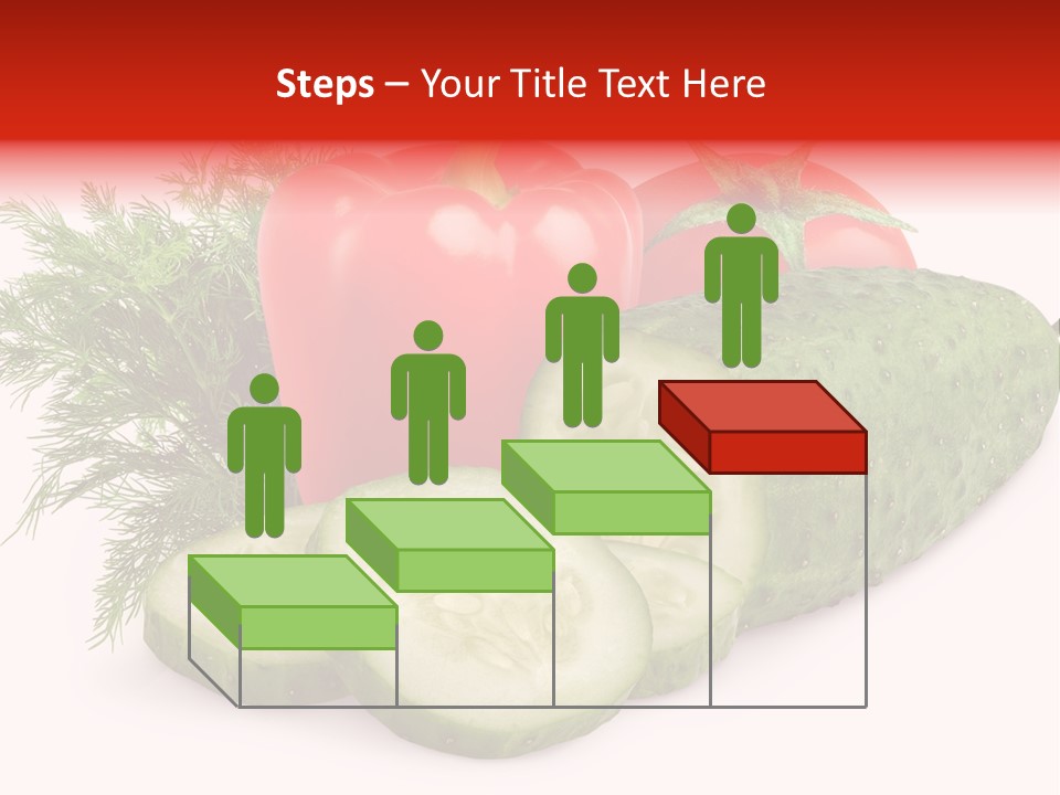 Cucumber Vegetarian Herb PowerPoint Template