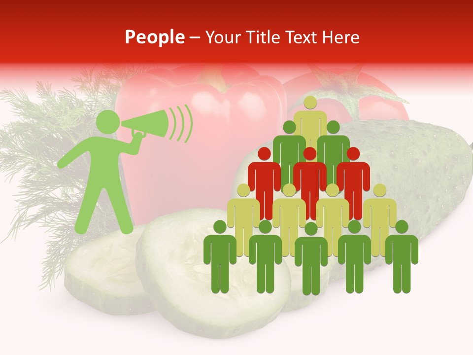 Cucumber Vegetarian Herb PowerPoint Template
