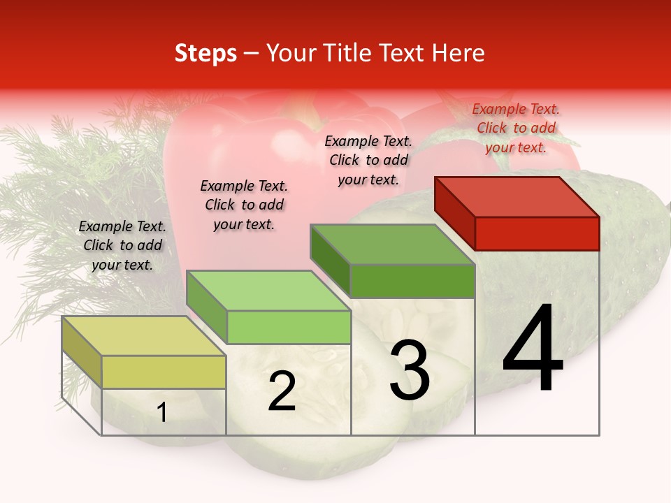 Cucumber Vegetarian Herb PowerPoint Template