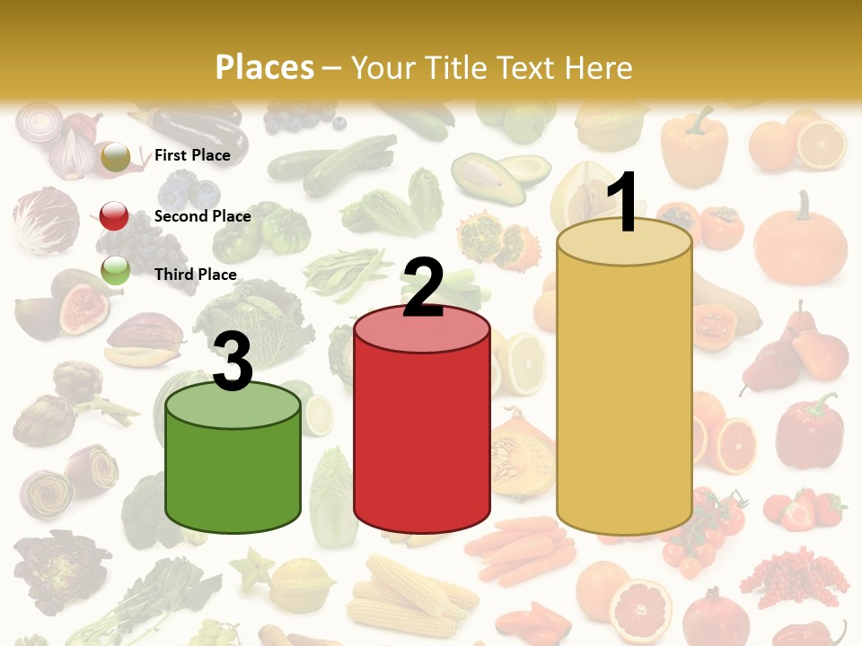 Cucumber Papaya Beans PowerPoint Template