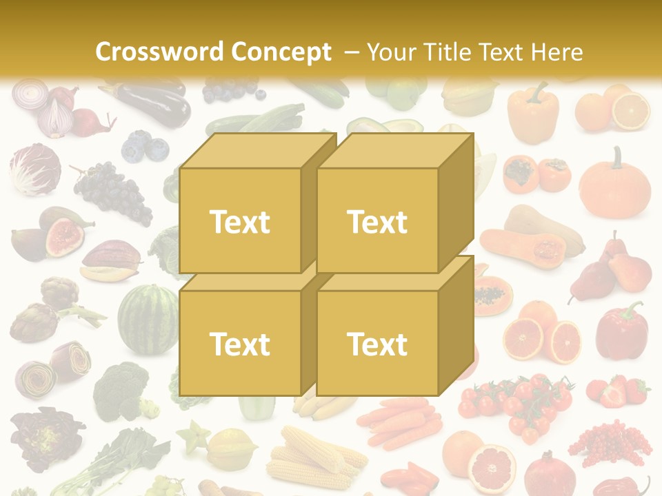 Cucumber Papaya Beans PowerPoint Template