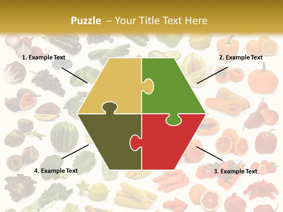Cucumber Papaya Beans PowerPoint Template