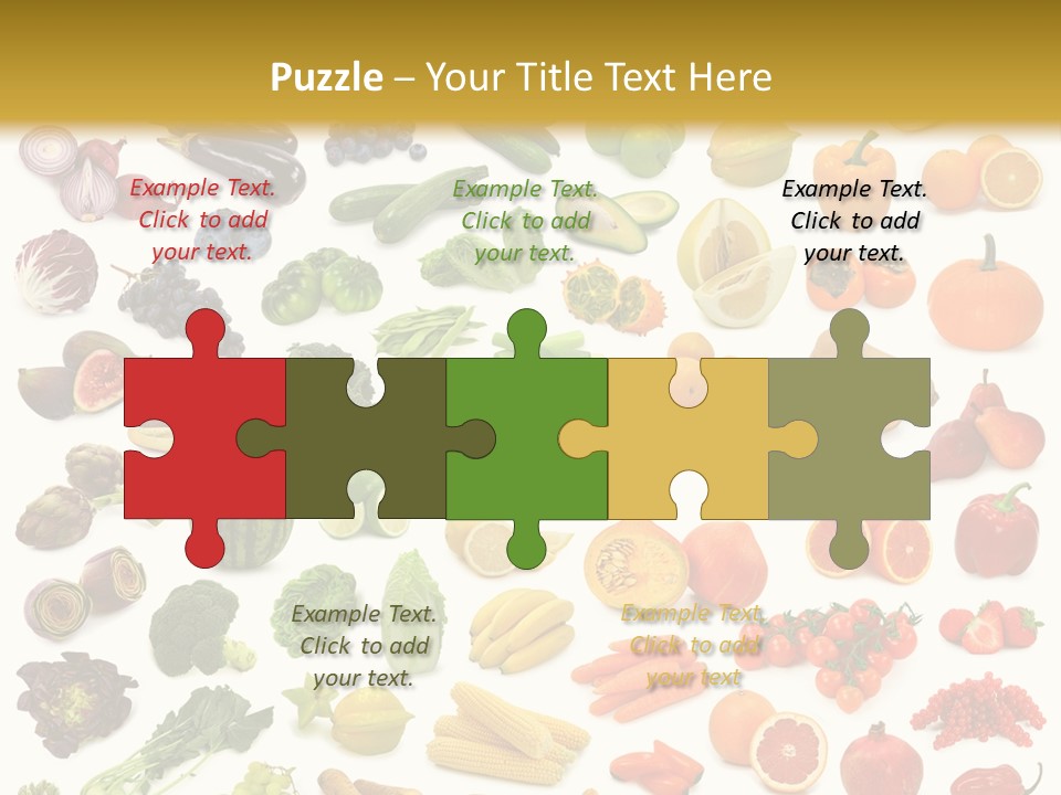 Cucumber Papaya Beans PowerPoint Template