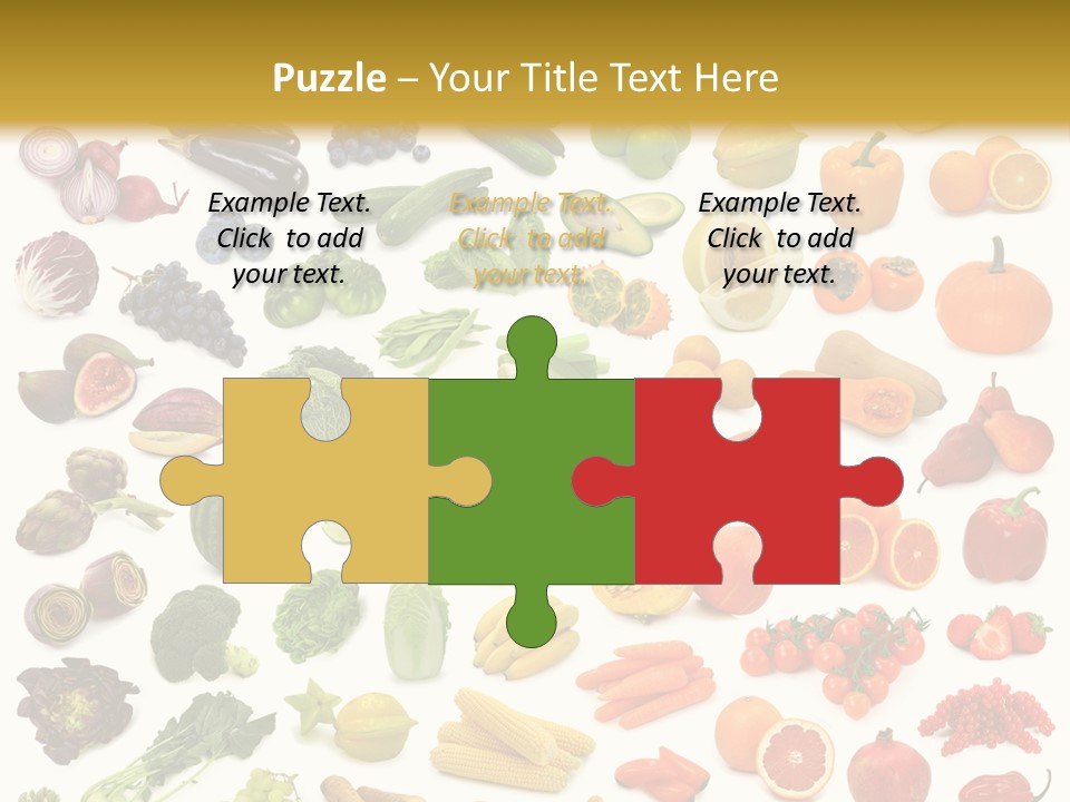 Cucumber Papaya Beans PowerPoint Template