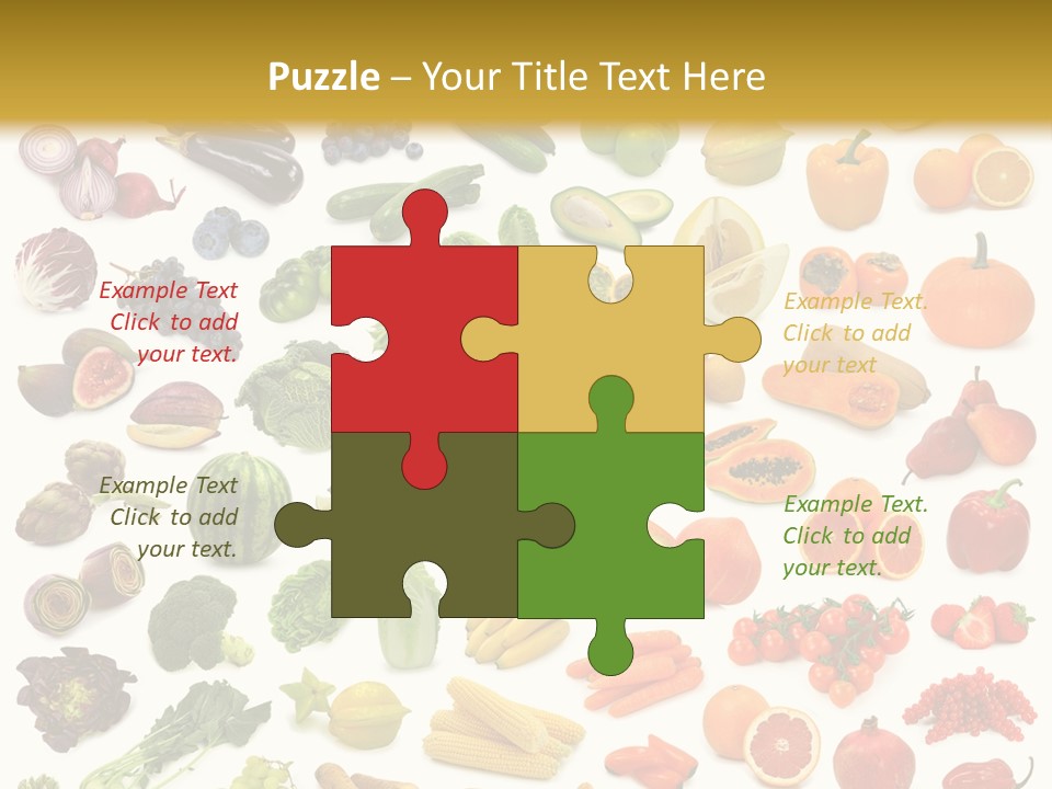 Cucumber Papaya Beans PowerPoint Template