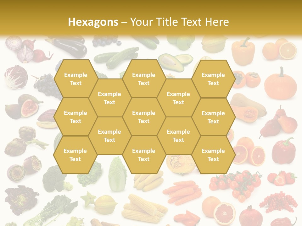 Cucumber Papaya Beans PowerPoint Template