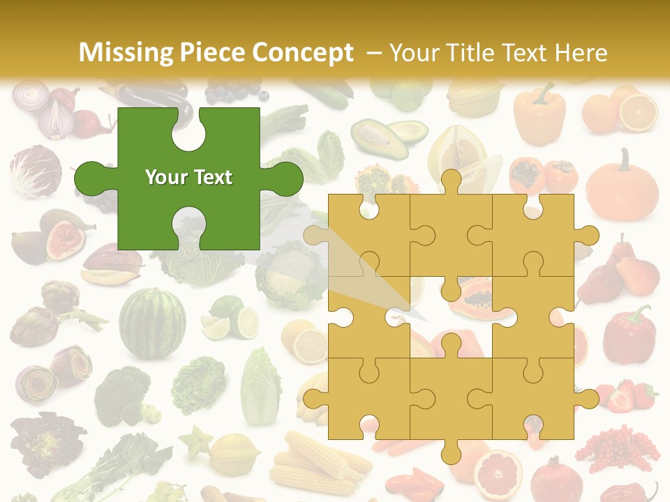 Cucumber Papaya Beans PowerPoint Template