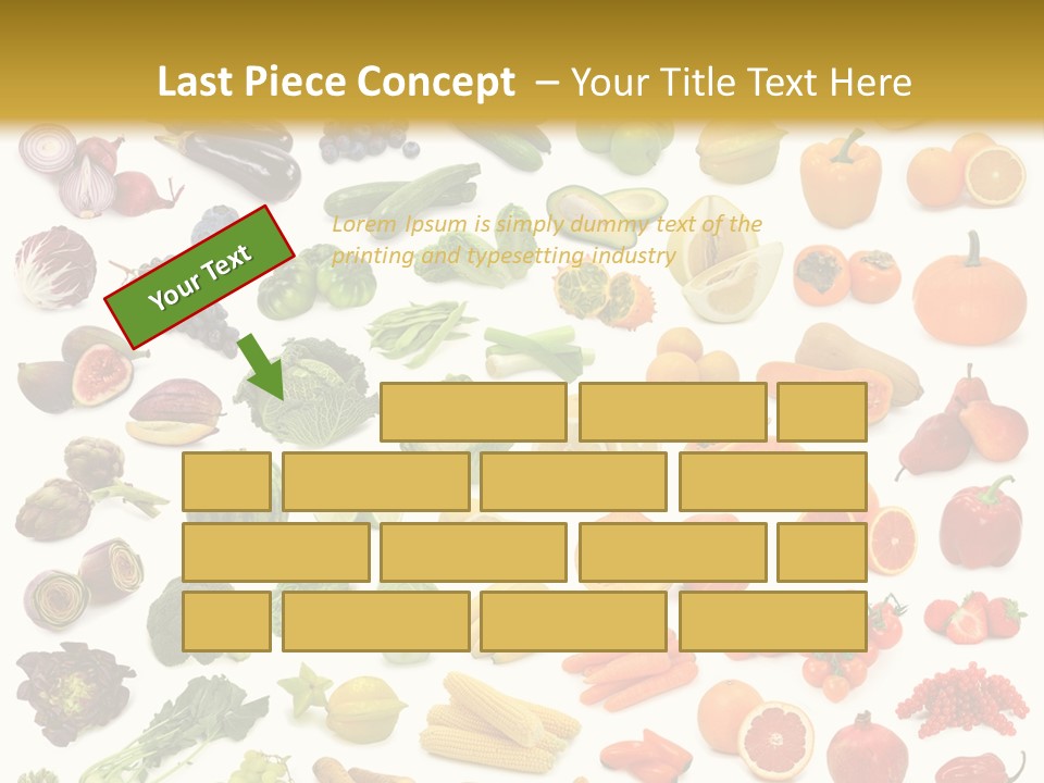 Cucumber Papaya Beans PowerPoint Template