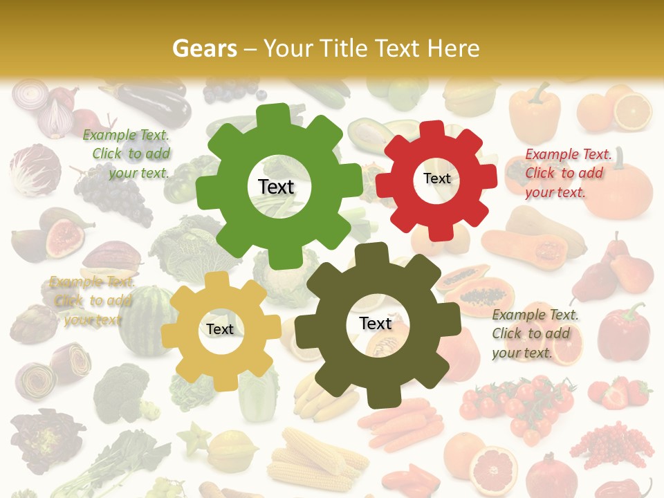 Cucumber Papaya Beans PowerPoint Template