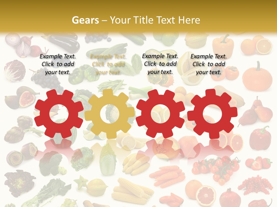 Cucumber Papaya Beans PowerPoint Template