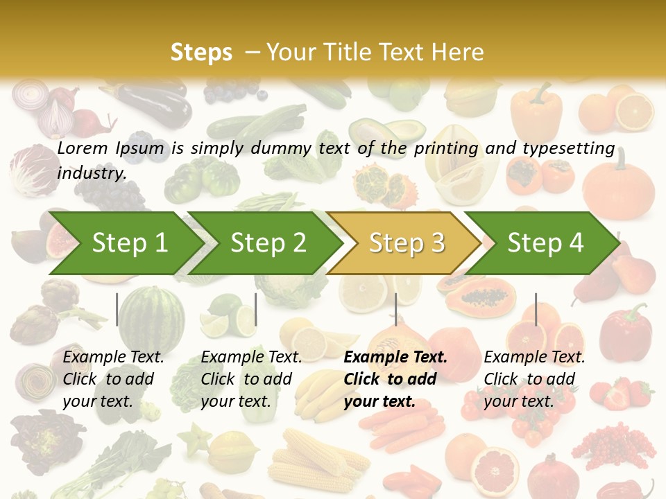 Cucumber Papaya Beans PowerPoint Template