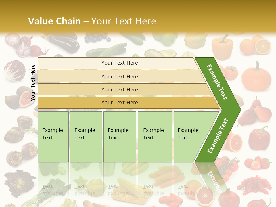 Cucumber Papaya Beans PowerPoint Template