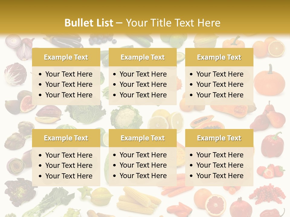Cucumber Papaya Beans PowerPoint Template