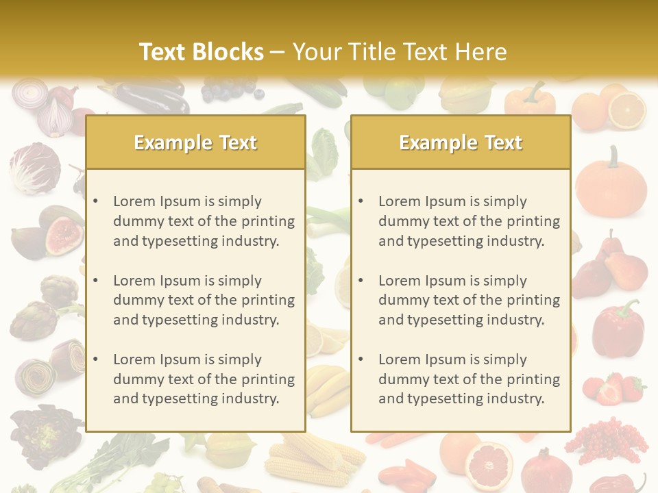 Cucumber Papaya Beans PowerPoint Template