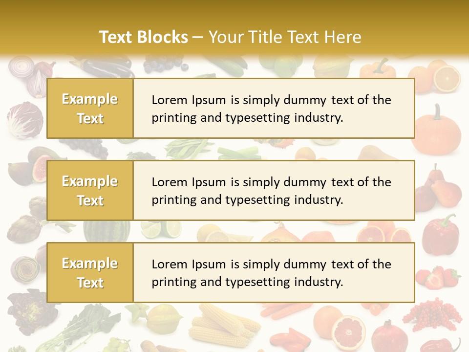 Cucumber Papaya Beans PowerPoint Template