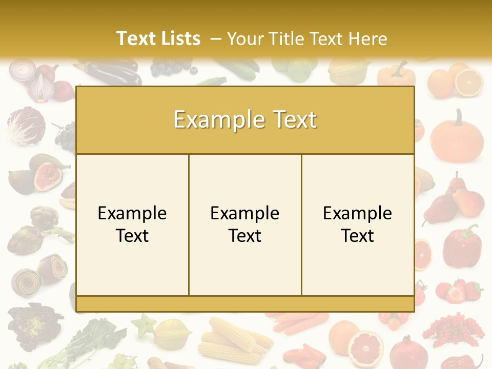 Cucumber Papaya Beans PowerPoint Template