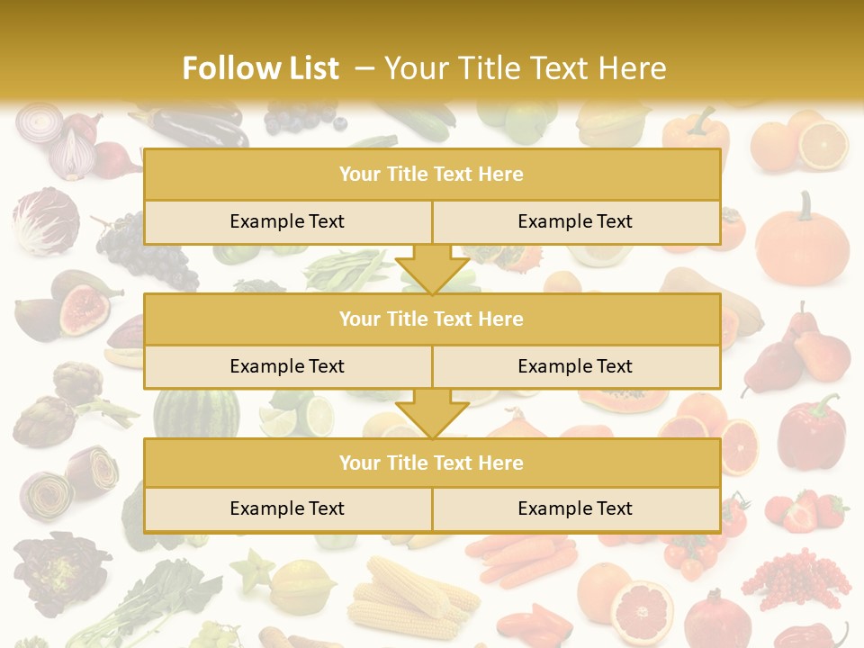 Cucumber Papaya Beans PowerPoint Template
