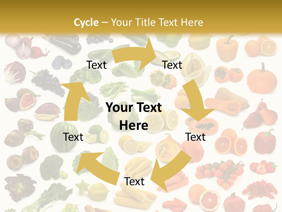 Cucumber Papaya Beans PowerPoint Template