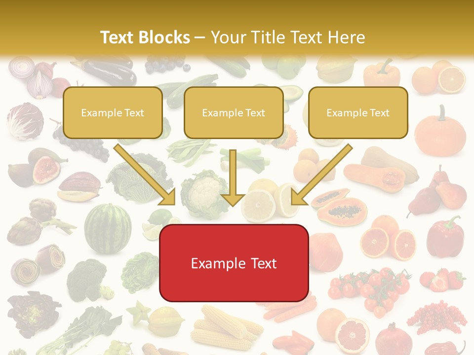 Cucumber Papaya Beans PowerPoint Template