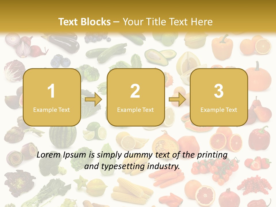 Cucumber Papaya Beans PowerPoint Template