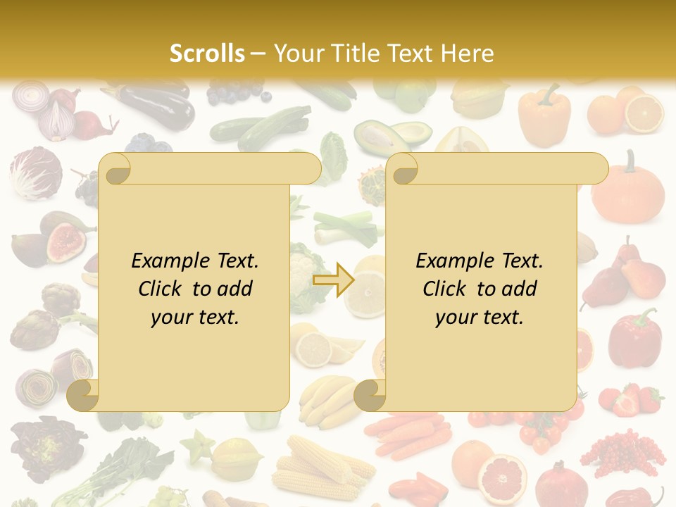 Cucumber Papaya Beans PowerPoint Template