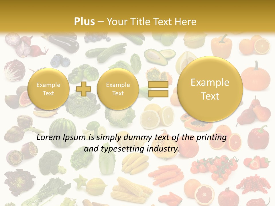 Cucumber Papaya Beans PowerPoint Template