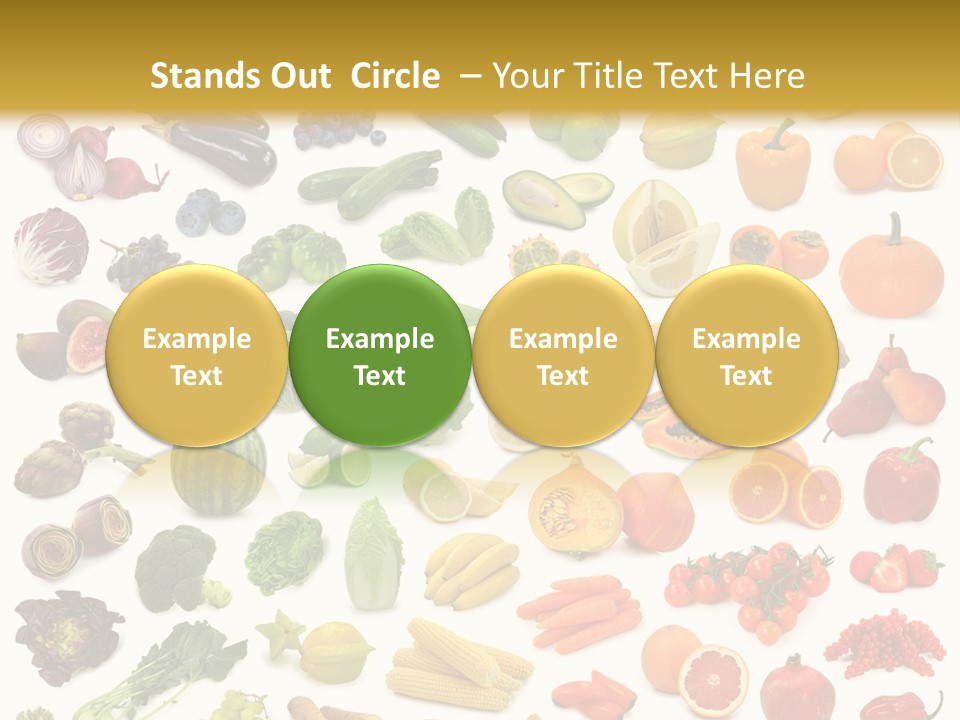 Cucumber Papaya Beans PowerPoint Template