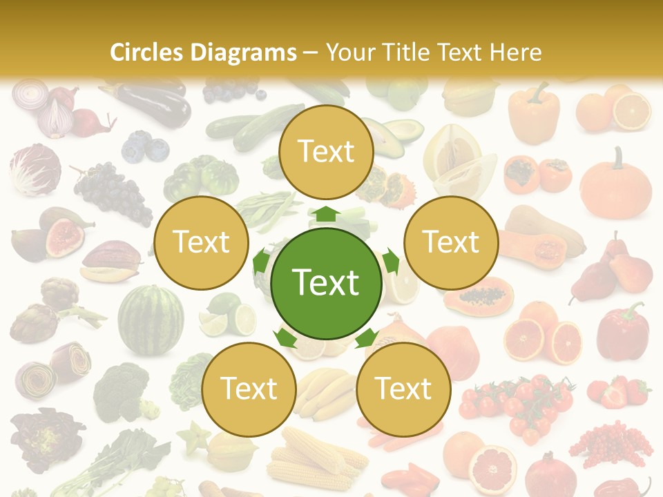 Cucumber Papaya Beans PowerPoint Template