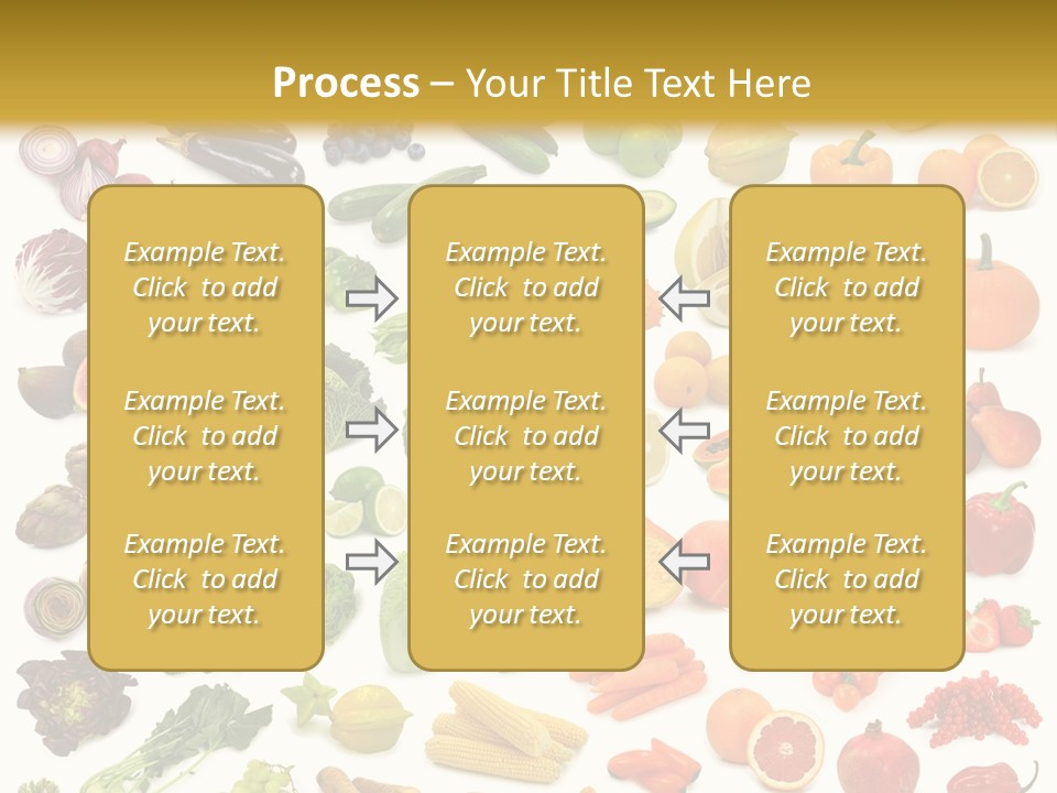 Cucumber Papaya Beans PowerPoint Template