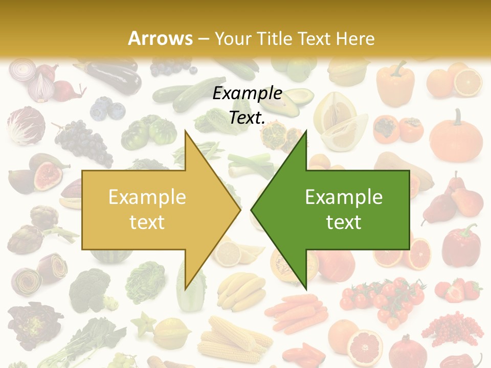 Cucumber Papaya Beans PowerPoint Template