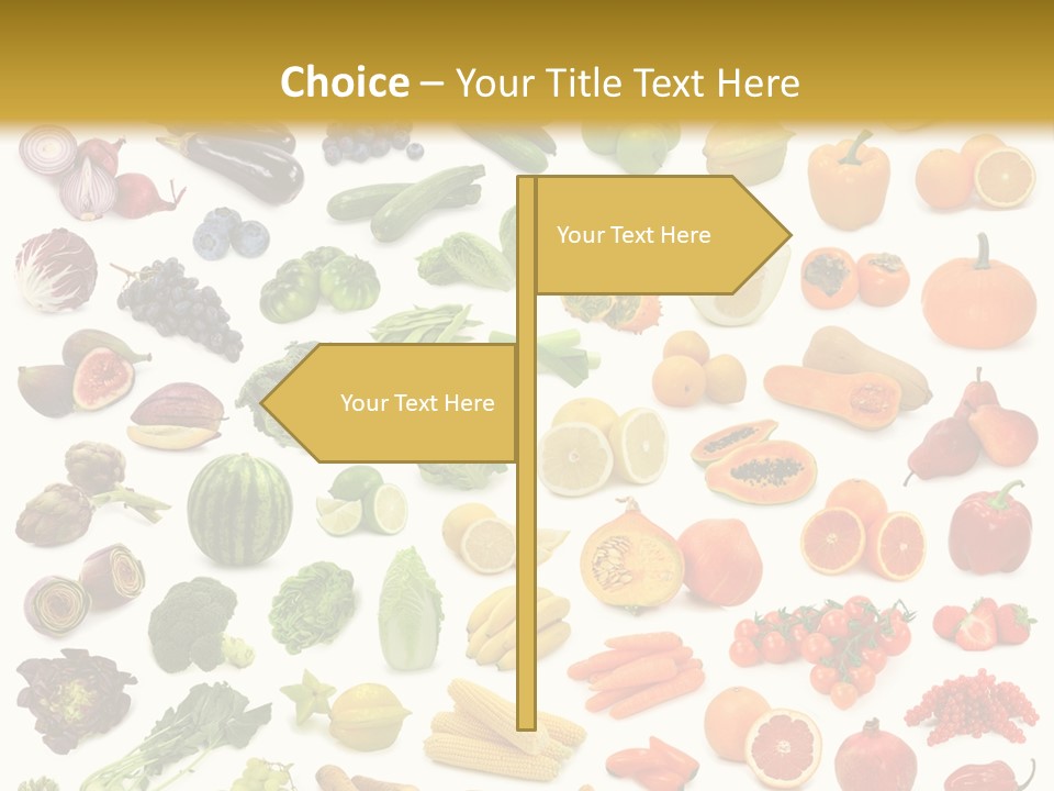 Cucumber Papaya Beans PowerPoint Template