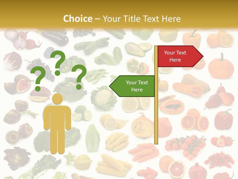 Cucumber Papaya Beans PowerPoint Template