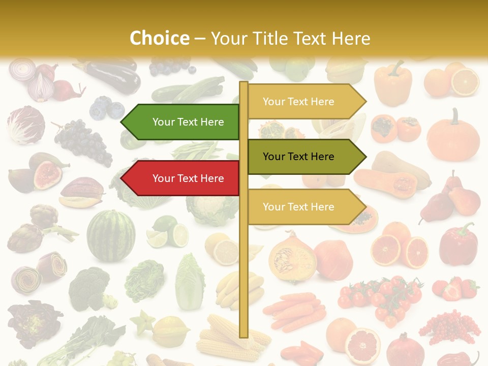 Cucumber Papaya Beans PowerPoint Template